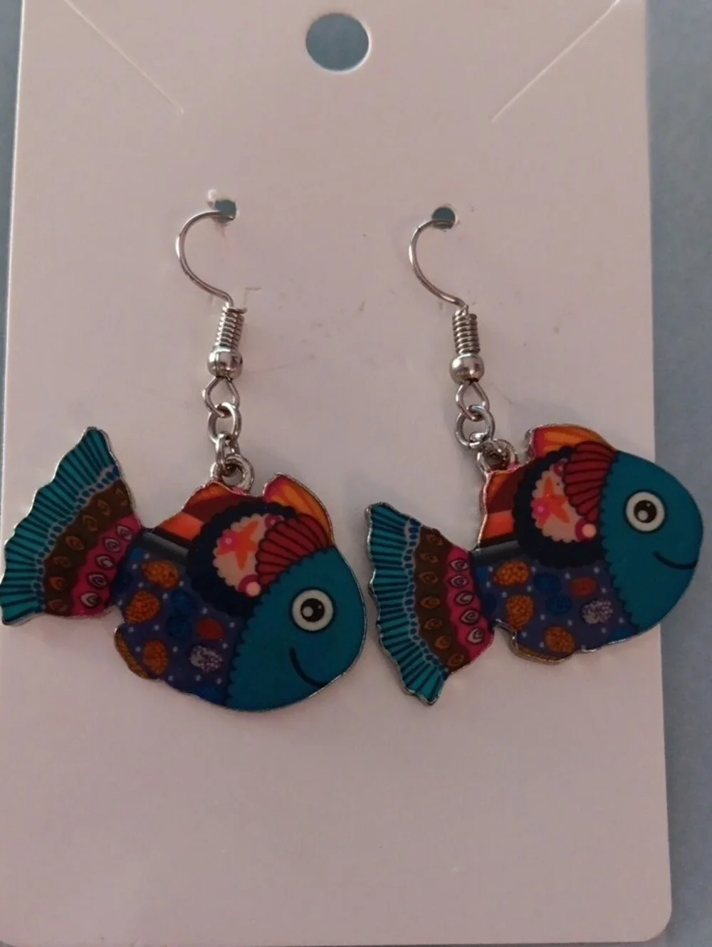 Colorful Fish 🐟 Enamel Drop Earrings New!